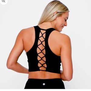 Like new! Senita laced up crop top